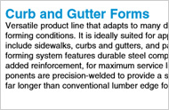 CURB Gutter Forms