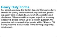 Heavy Duty Paving Forms